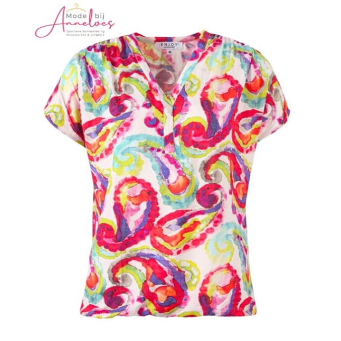 Enjoy Blouson kapmouw paisley 183607 Multicolor Enjoy Blouson kapmouw paisley 183607 Multicolor
